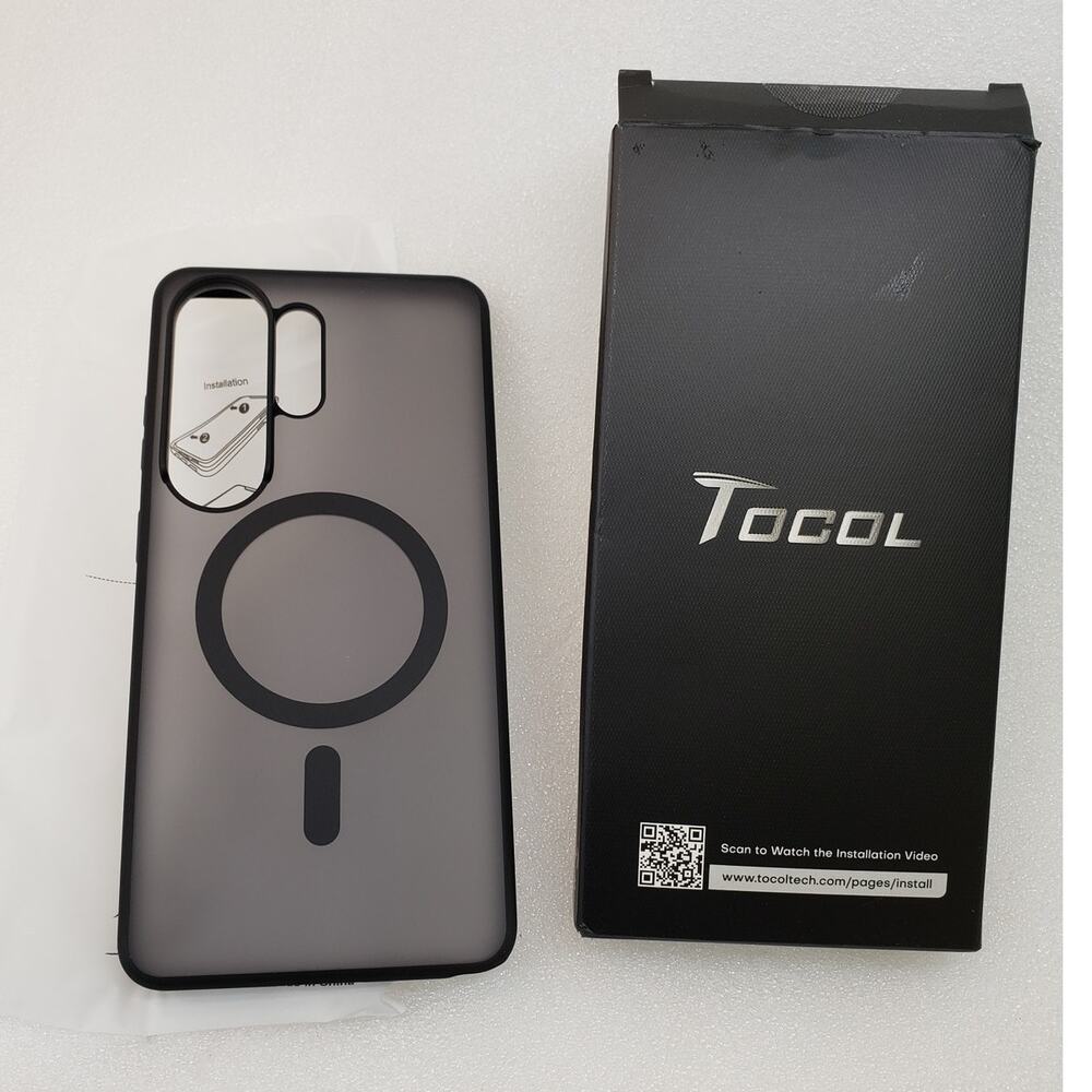 TOCOL Magnetic Case for Samsung Galaxy S26 Ultra - Black Translucent Cover